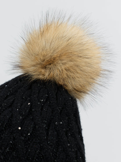 LeMieux Bernie Sequin Beanie Black