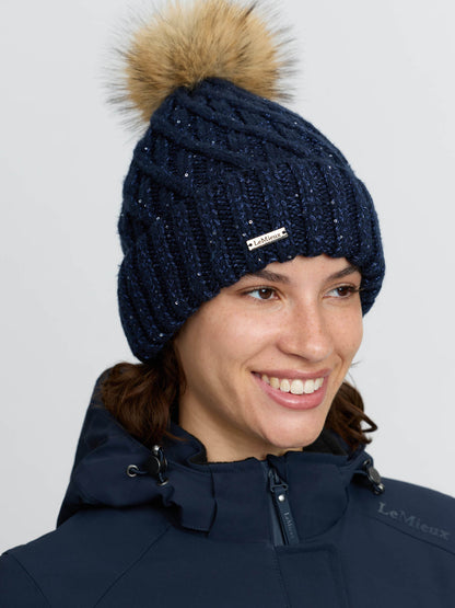 LeMieux Bernie Sequin Beanie Navy