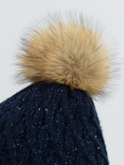 LeMieux Bernie Sequin Beanie Navy