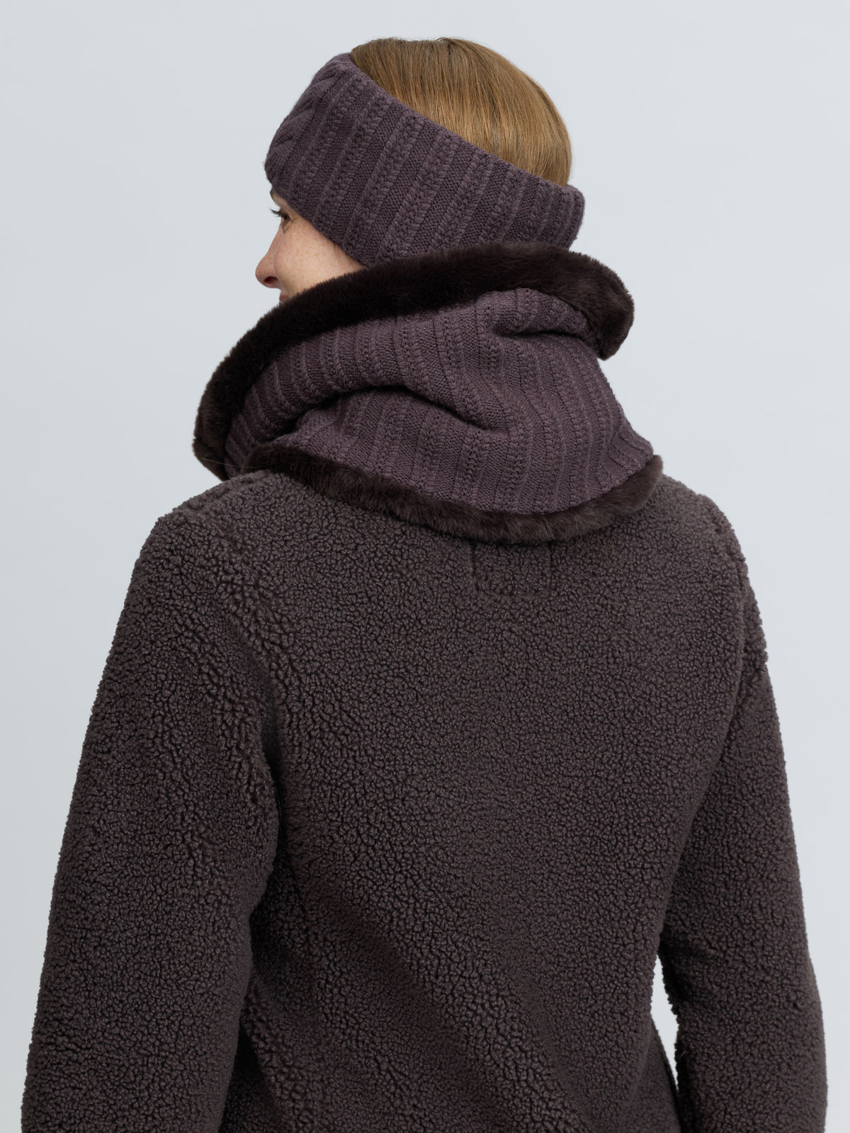LeMieux Heritage Knitted Snood and Headband Set in Cocoa - Warm & Stylish Equestrian Wear