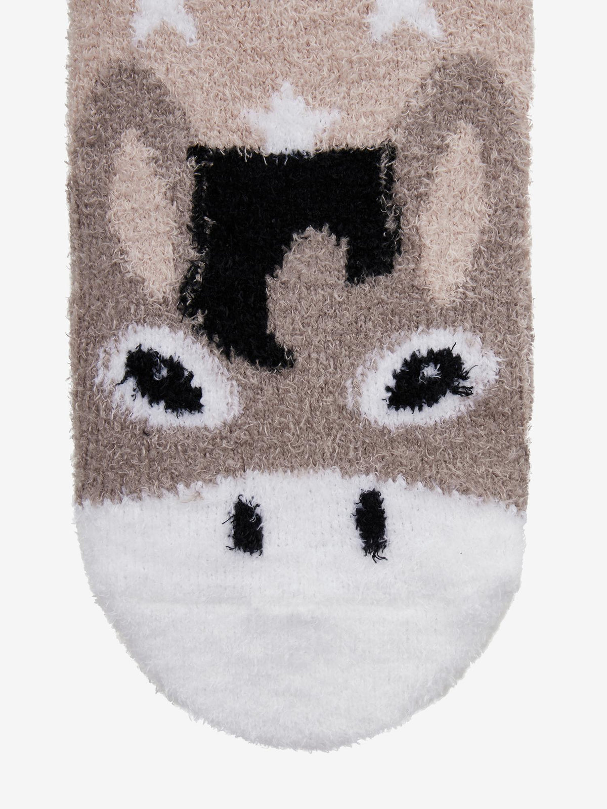 Fluffy donkey character socks for kids | Cozy and warm | LeMieux