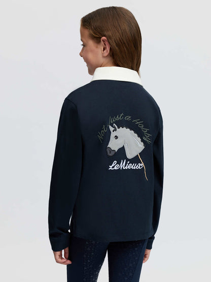 LeMieux Mini Roman Rugby Shirt Navy