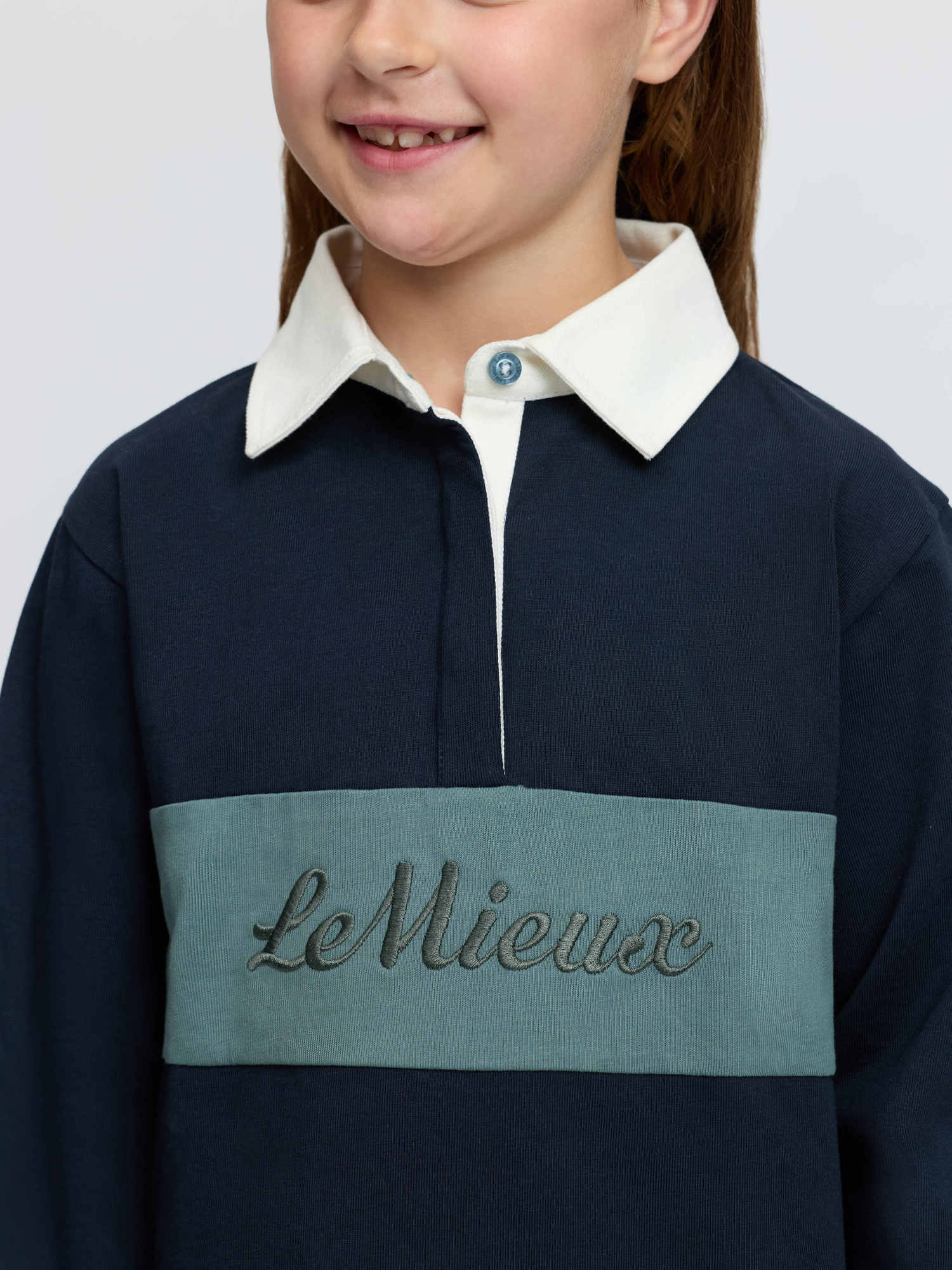 LeMieux Mini Roman Rugby Shirt Navy
