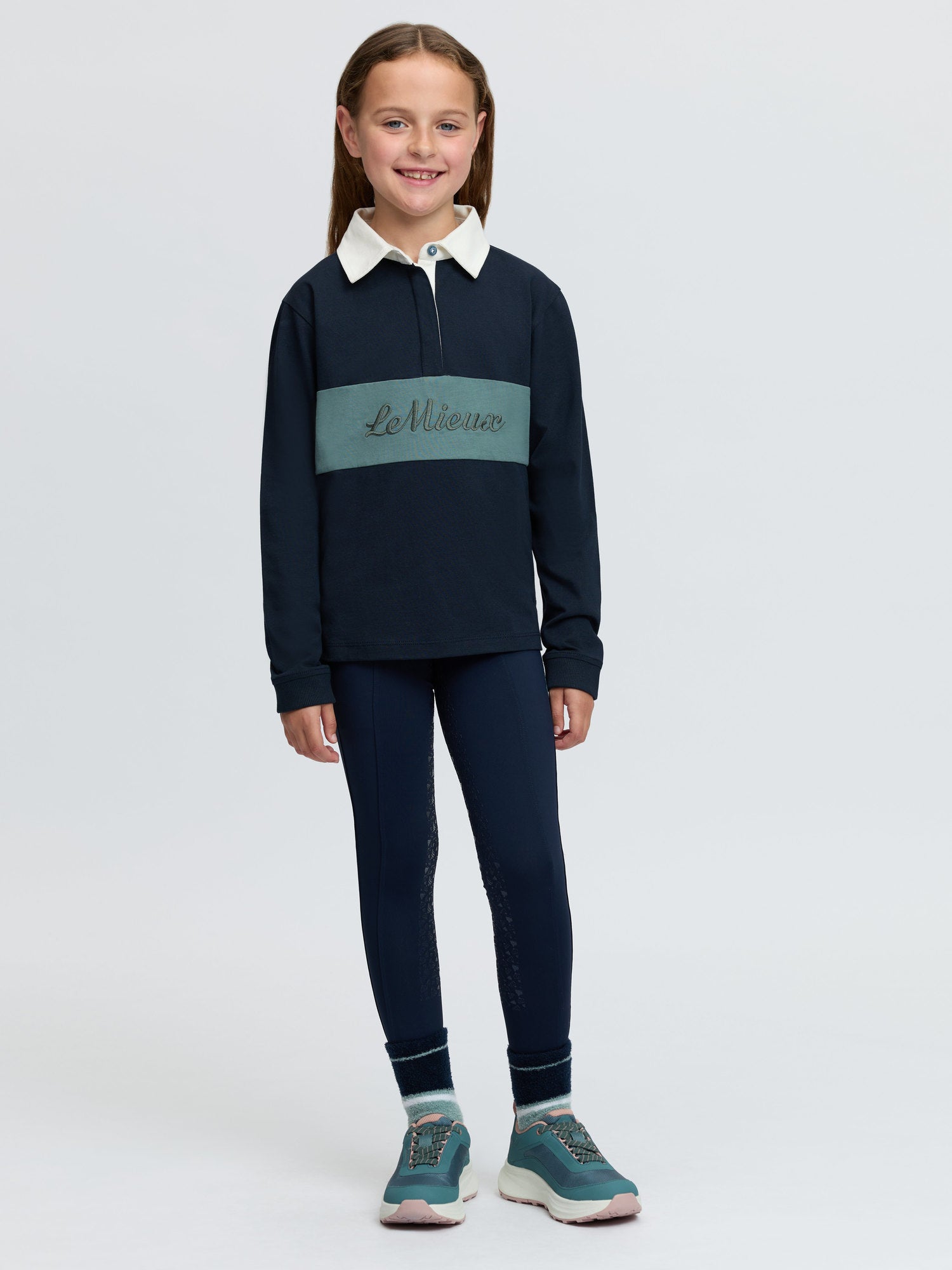 LeMieux Mini Roman Rugby Shirt Navy