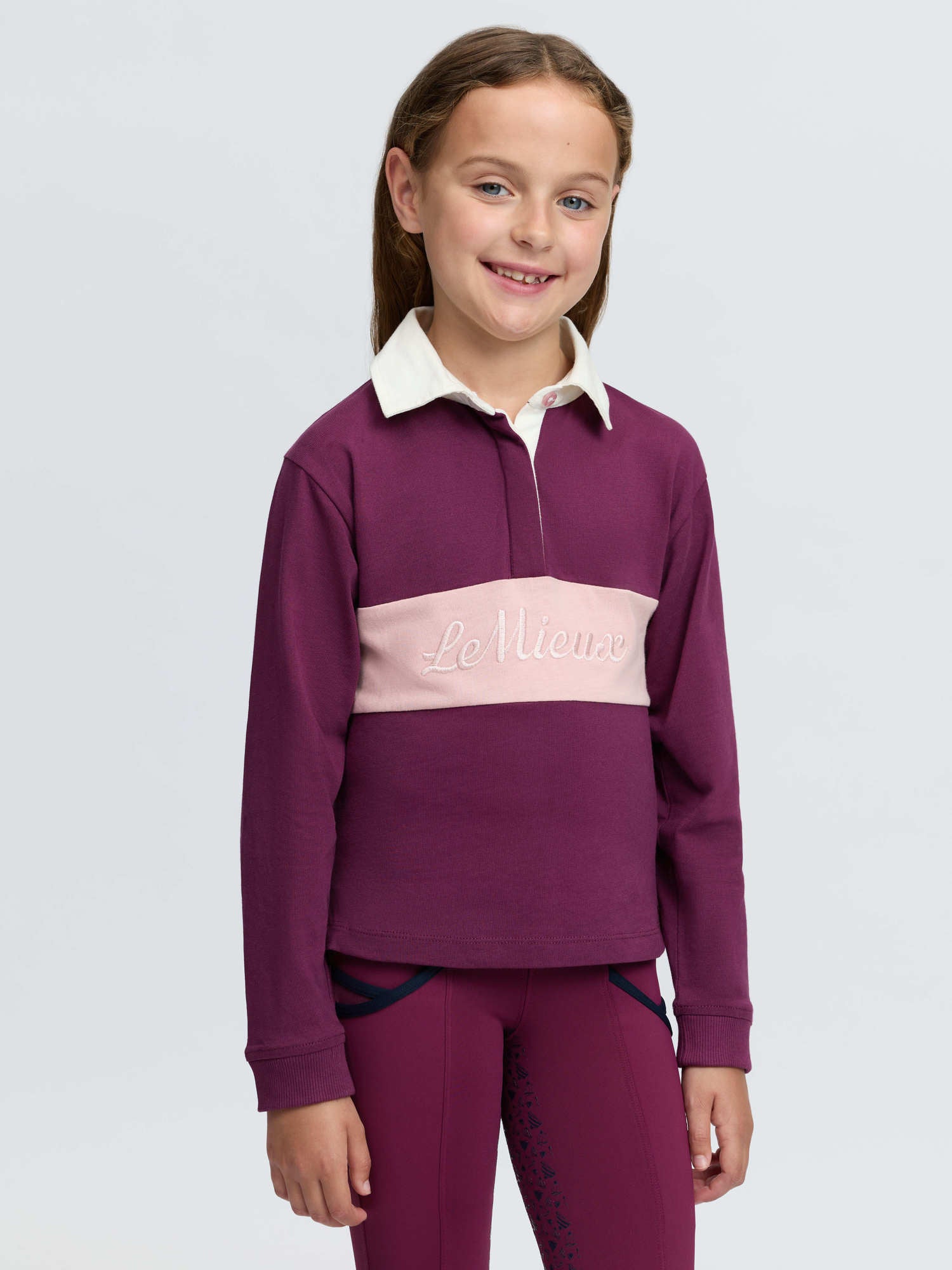 LeMieux Mini Roman Rugby Shirt Blackberry
