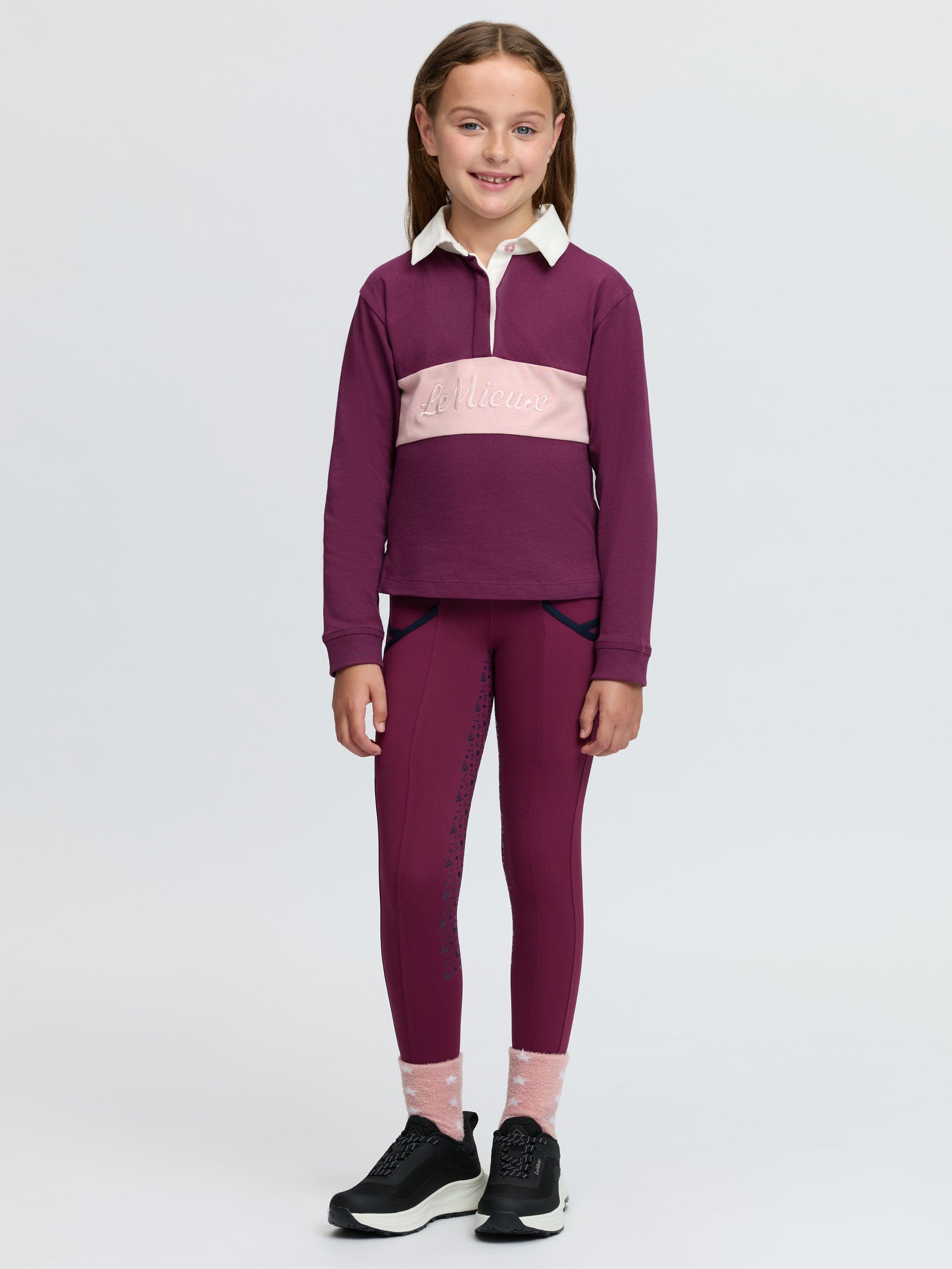 LeMieux Mini Roman Rugby Shirt Blackberry