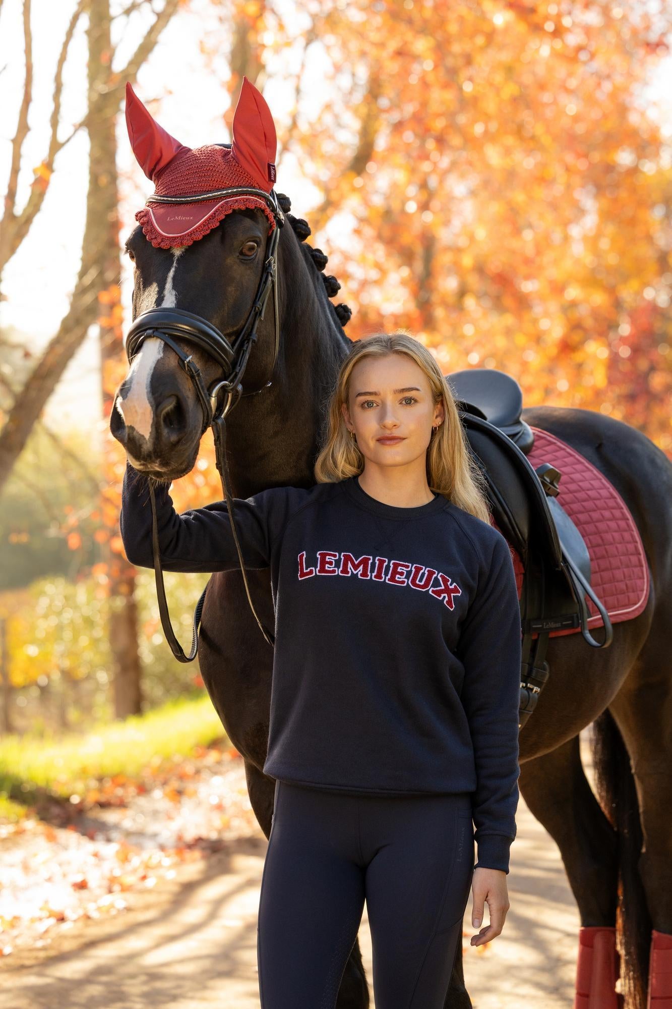 LeMieux Vida Varsity Crew Neck Sweat Navy