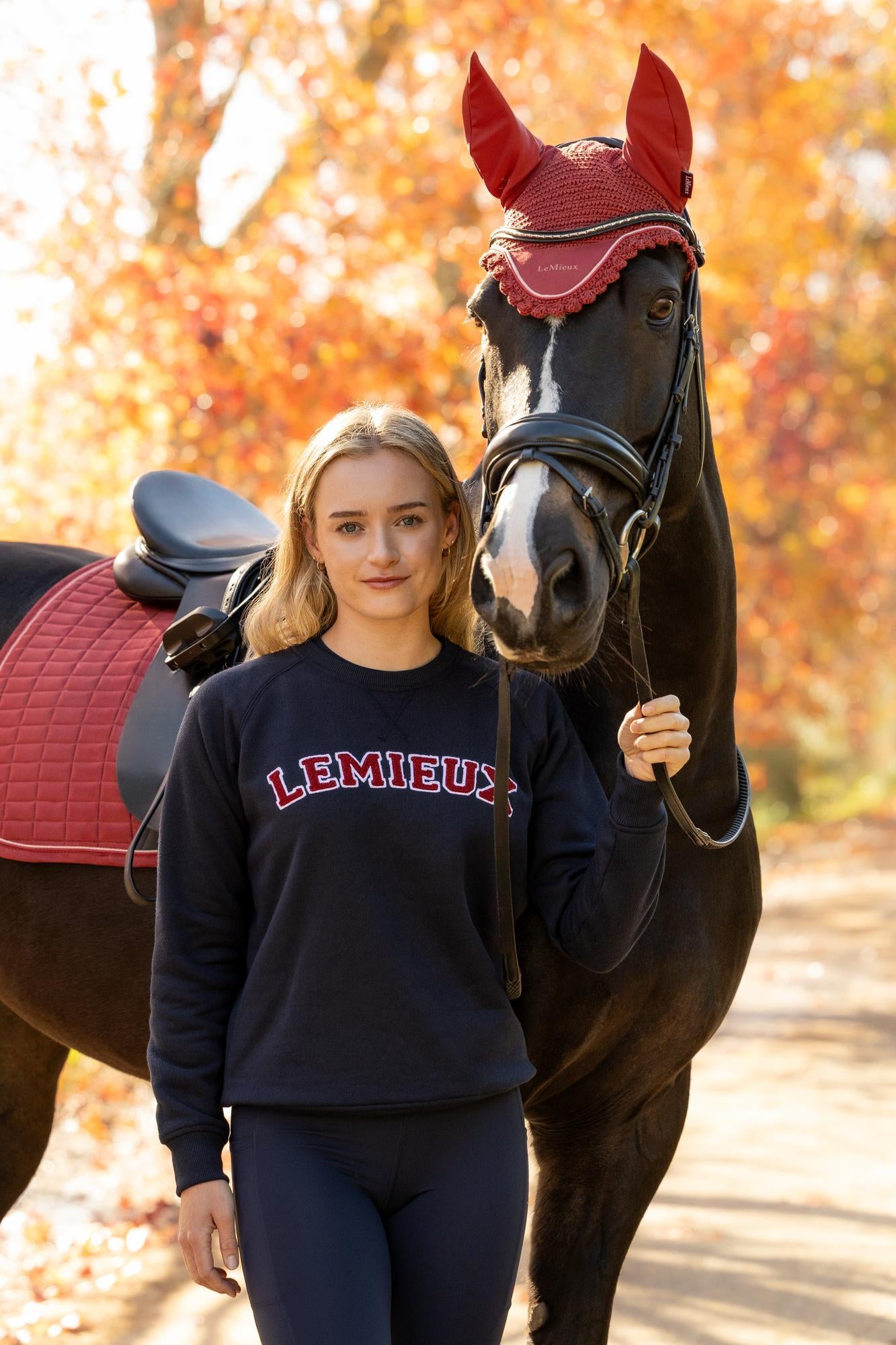LeMieux Vida Varsity Crew Neck Sweat Navy