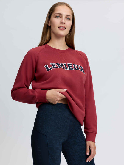 LeMieux Vida Varsity Crew Neck Sweat Russet