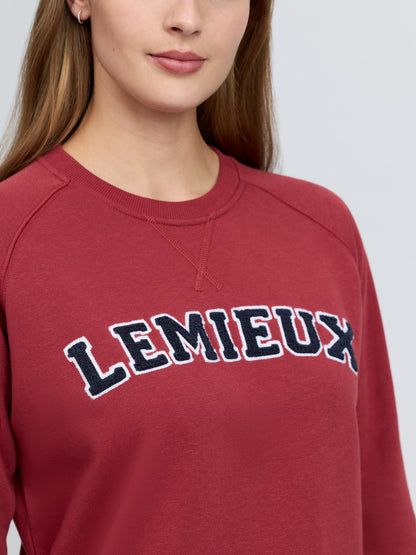 LeMieux Vida Varsity Crew Neck Sweat Russet