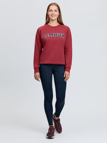 LeMieux Vida Varsity Crew Neck Sweat Russet