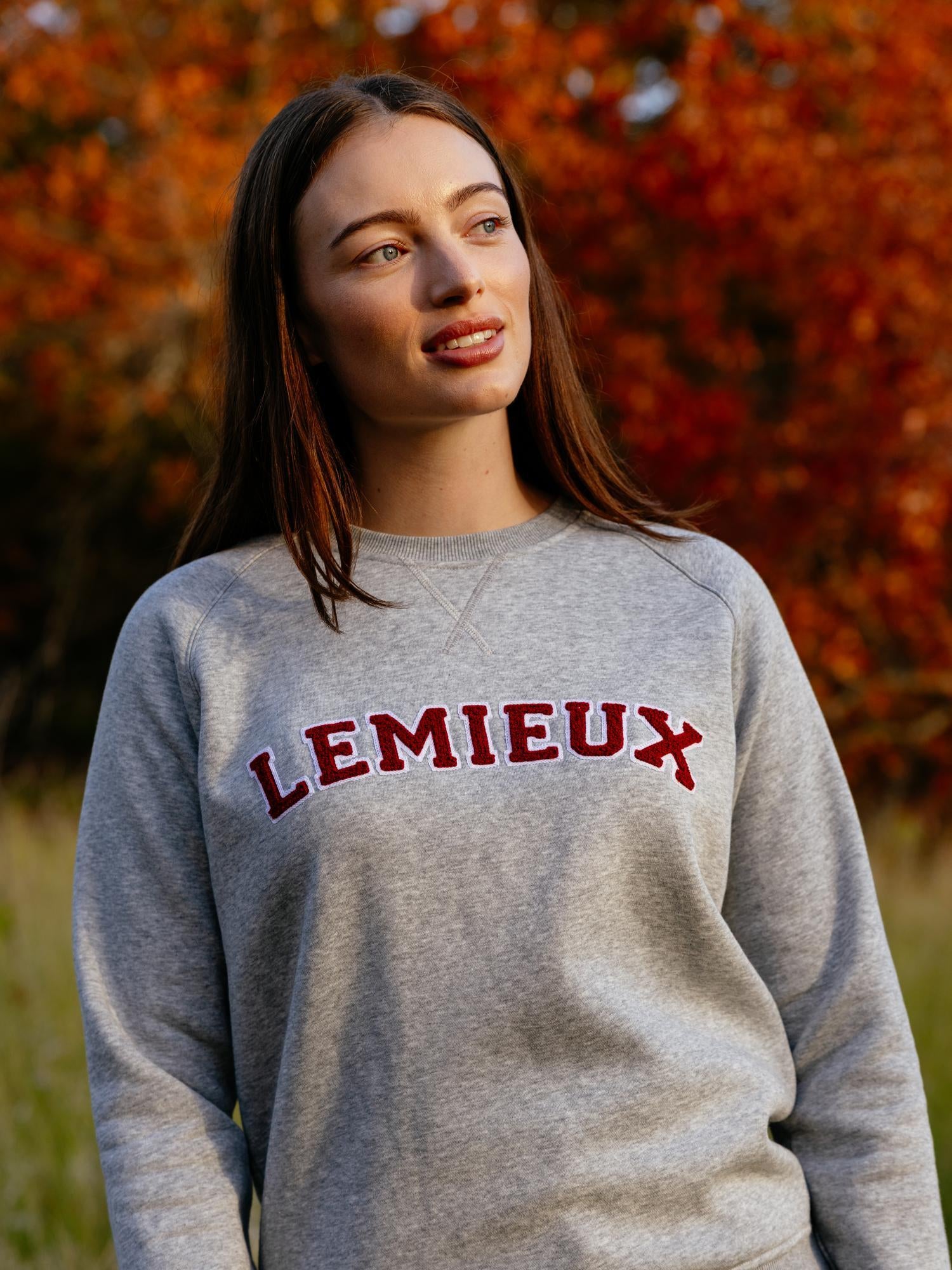 LeMieux Vida Varsity Crew Neck Sweat Grey Marl
