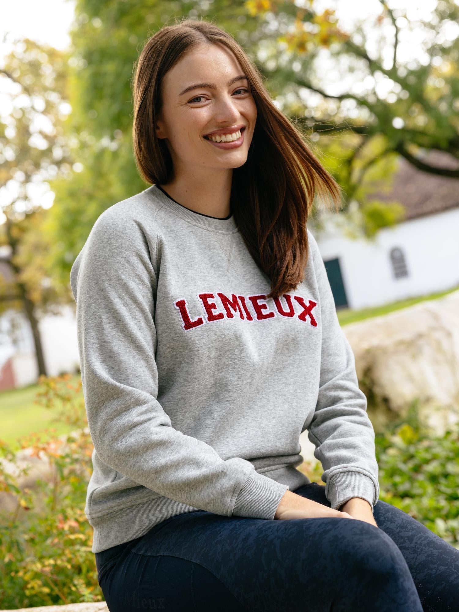 LeMieux Vida Varsity Crew Neck Sweat Grey Marl