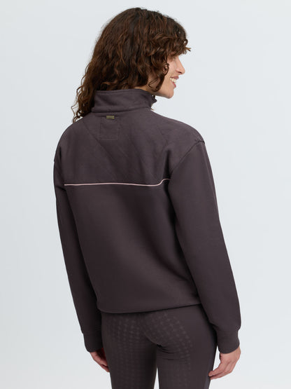 LeMieux Heritage Quarter Zip Sweatshirt in Cocoa for women