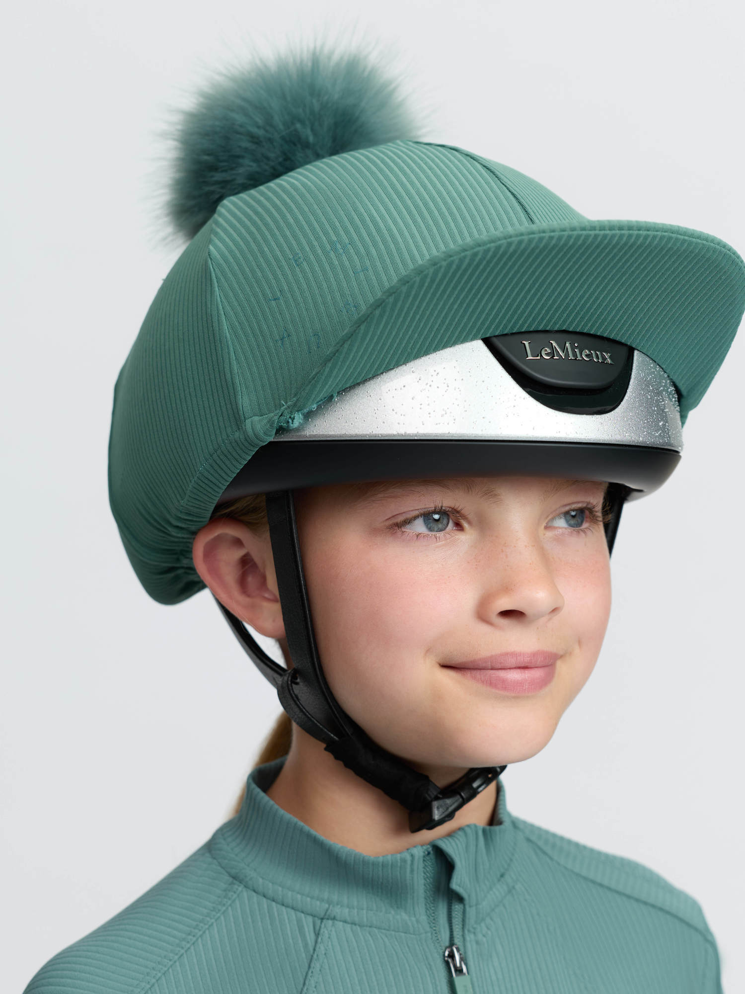 LeMieux Ribbed Hat Silk Aloe