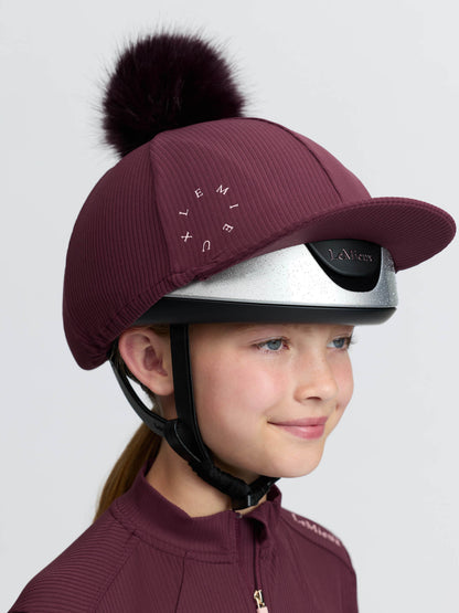 LeMieux Ribbed Hat Silk Bramble