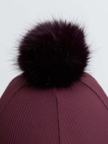 LeMieux Ribbed Hat Silk Bramble
