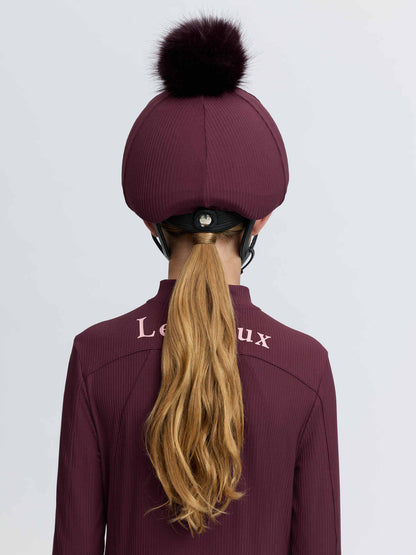 LeMieux Ribbed Hat Silk Bramble