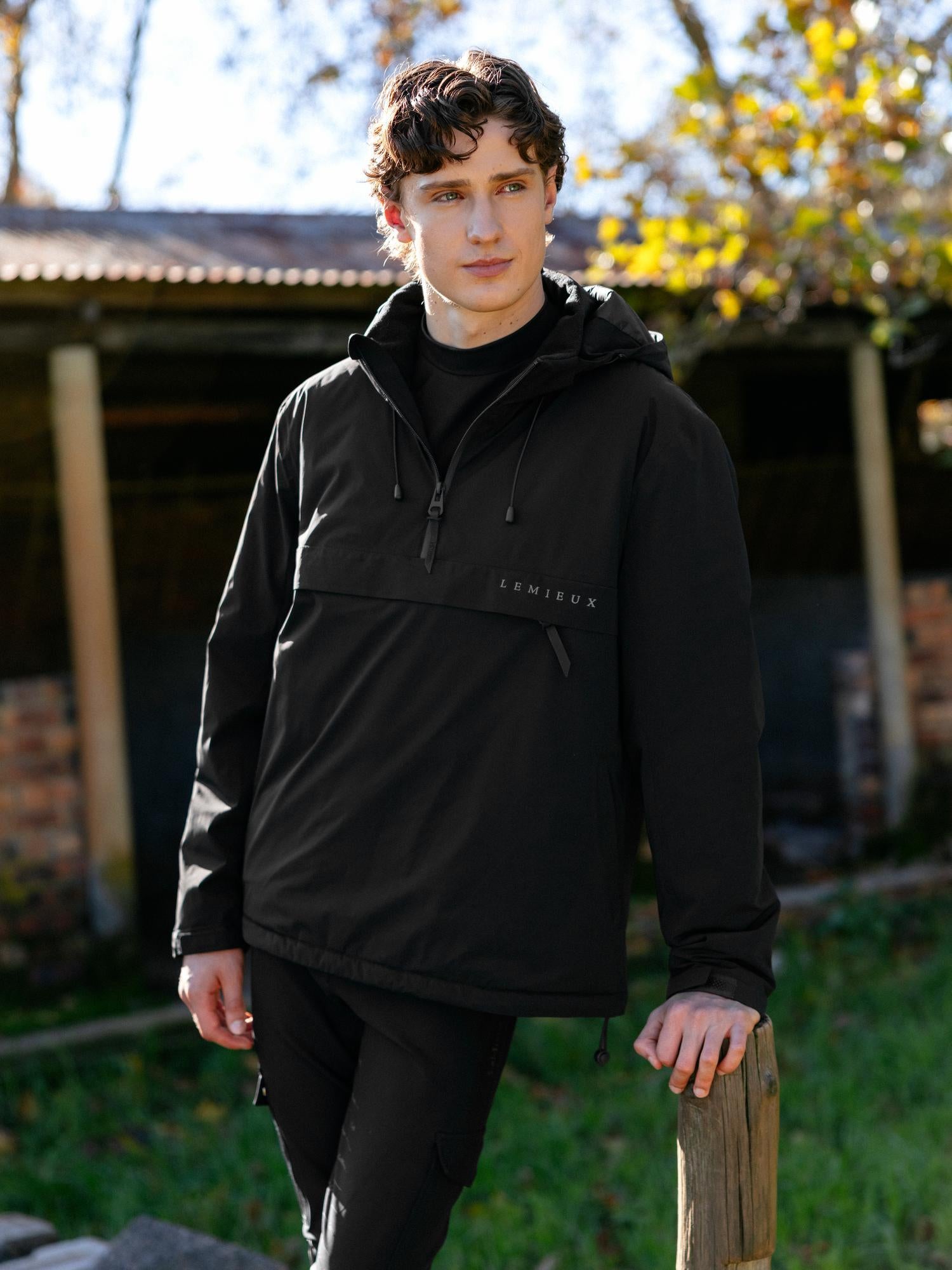 LeMieux Mens Waterproof Anorak Black