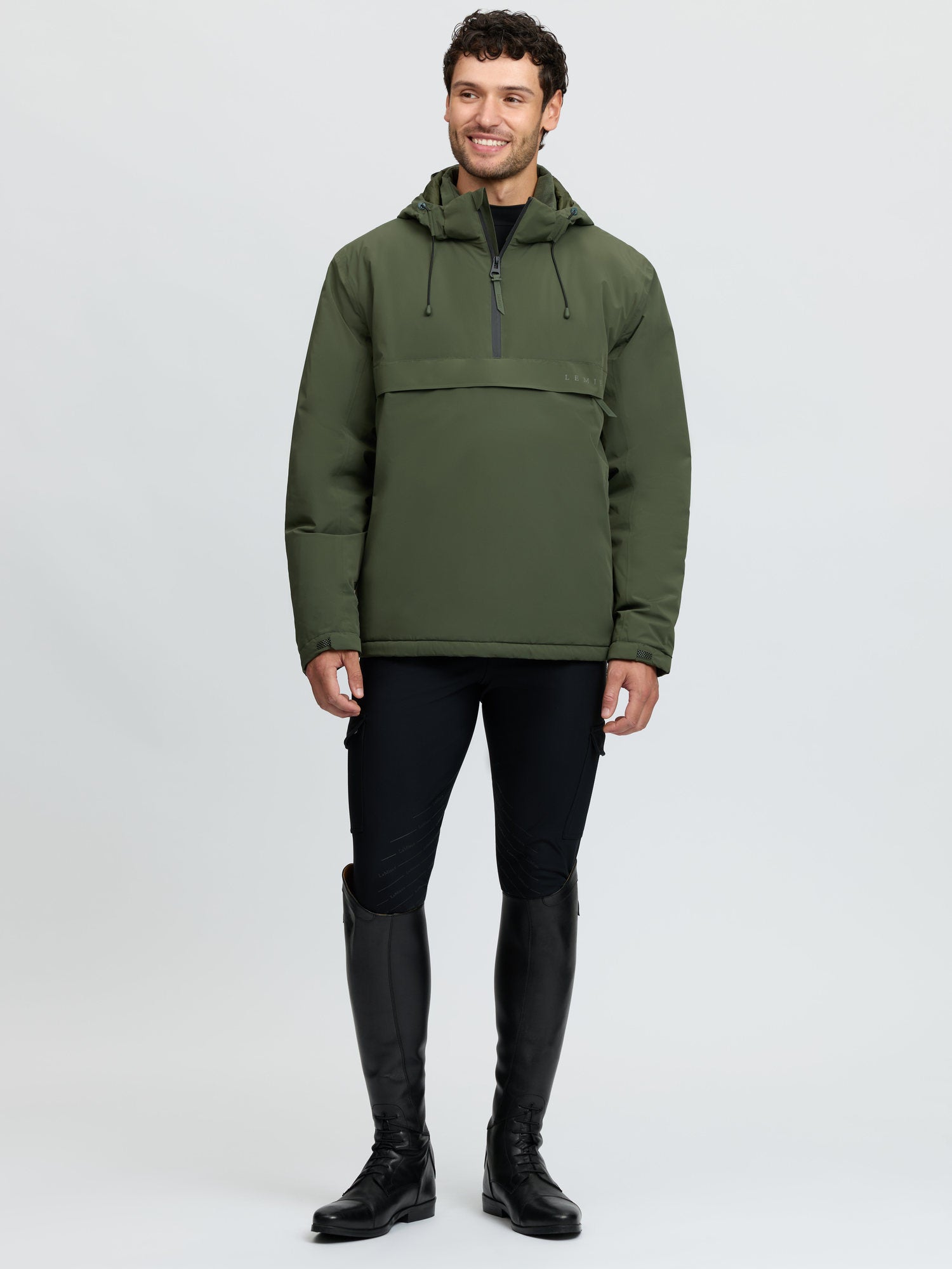 LeMieux Mens Waterproof Anorak Olive