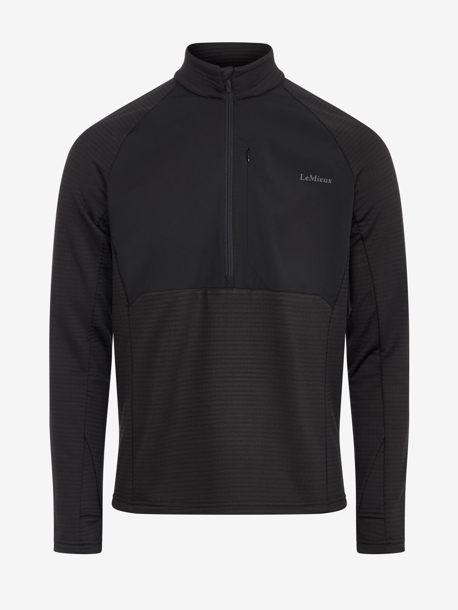 LeMieux Mens Quarter Zip Mid Layer Black