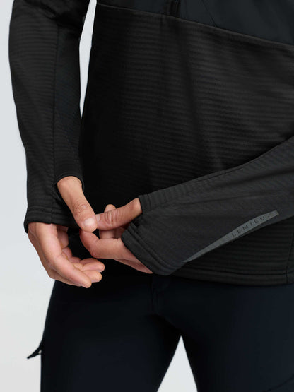 LeMieux Mens Quarter Zip Mid Layer Black