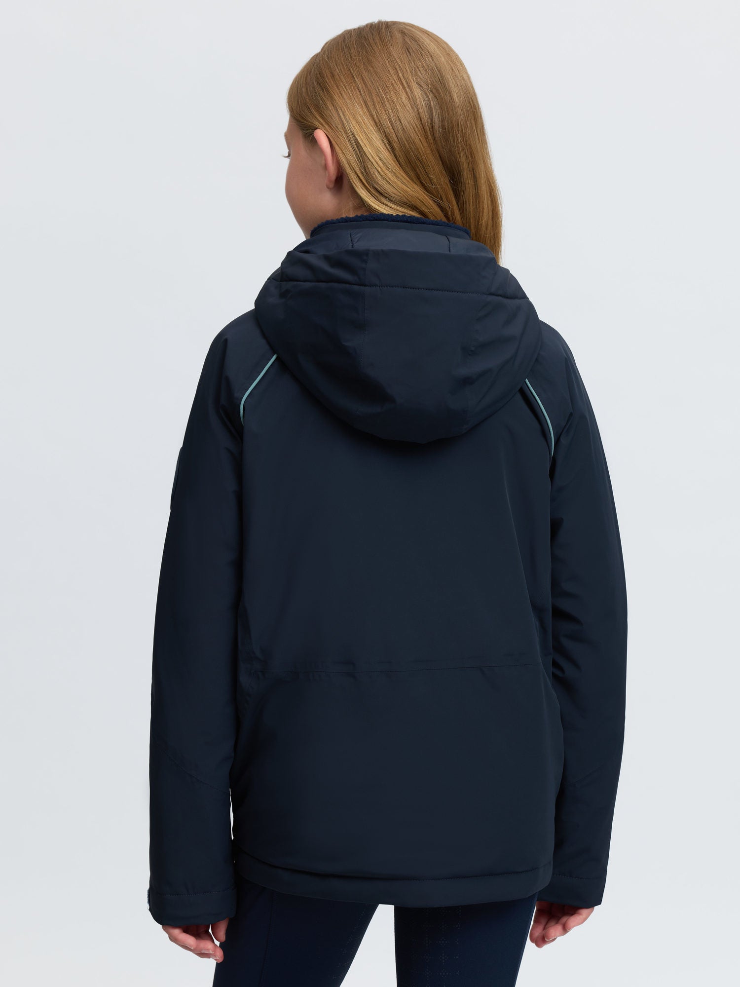 LeMieux Young Rider Bailey Waterproof Anorak Navy - Back View