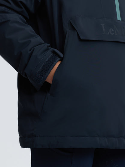 Lemieux Young Rider Bailey Waterproof Anorak Navy Jacket with Kangaroo Pocket