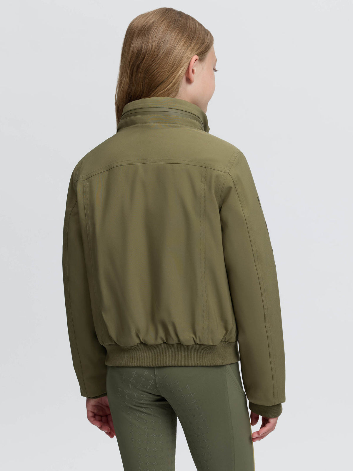LeMieux Clarissa Crew Jacket for Young Riders in Willow Green - Waterproof Equestrian Gear