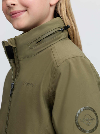 LEMIUEUX Young Rider Clarissa Crew Jacket in Willow Green - Waterproof and Breathable