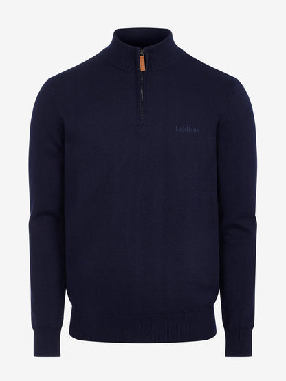 LeMieux Mens Quarter Zip Knit Navy