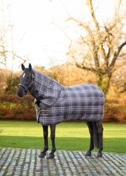 LeMieux Arika Heritage Check Stable Rug 200g Cocoa - Stylish horse wear with plaid design