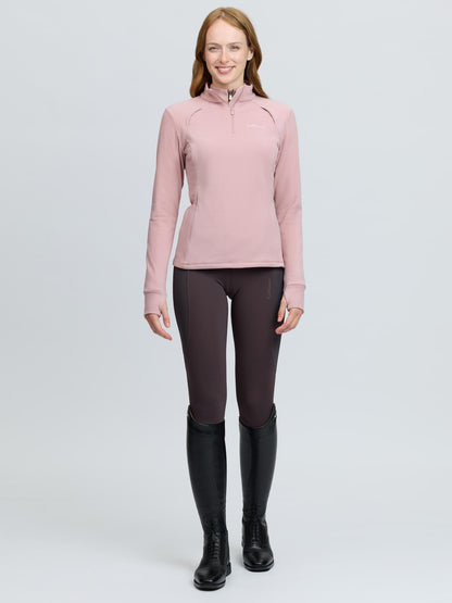 LeMieux Frances Pink Quarter Zip Fleece Top - Women's Equestrian Riding Apparel