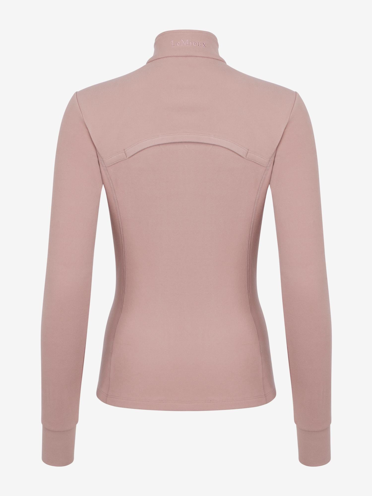 LeMieux rose pink fleece quarter zip top with thumbholes