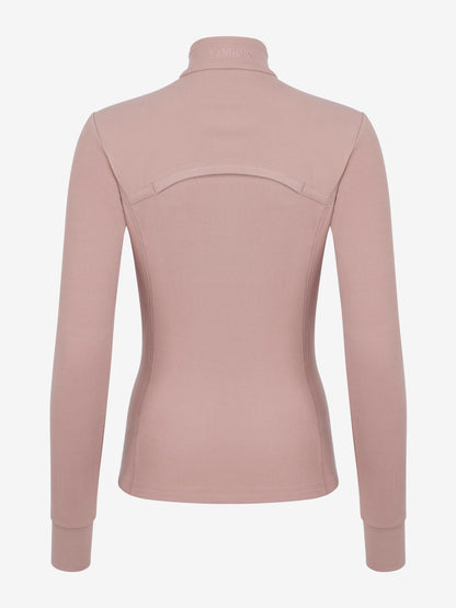 LeMieux rose pink fleece quarter zip top with thumbholes
