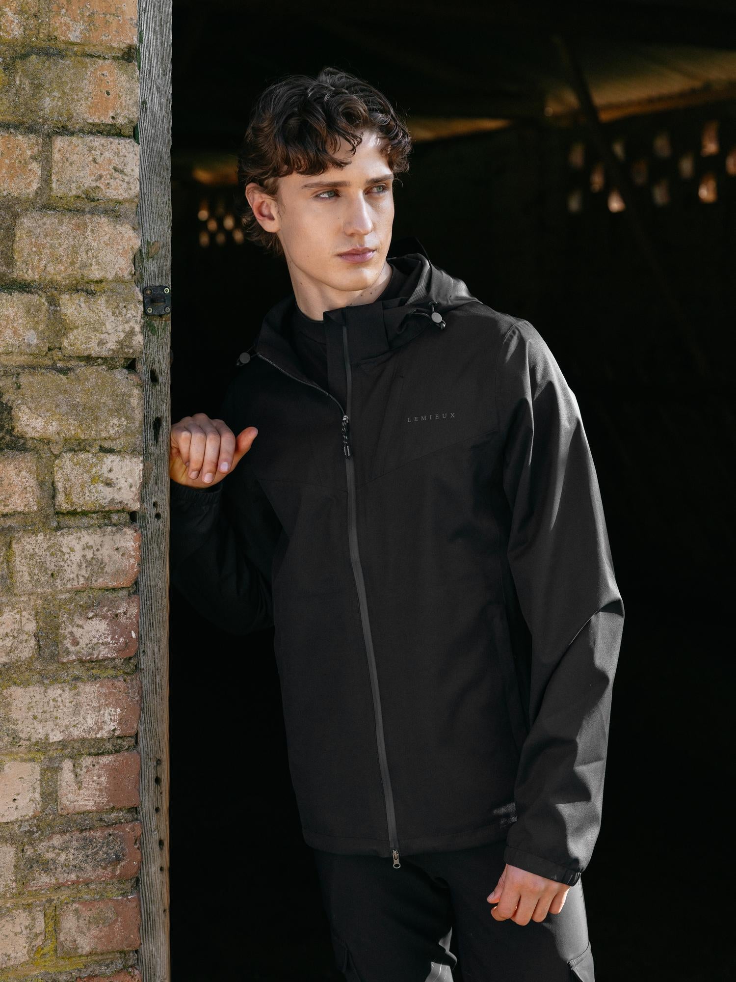 LeMieux Mens Waterproof Lightweight Jacket Black