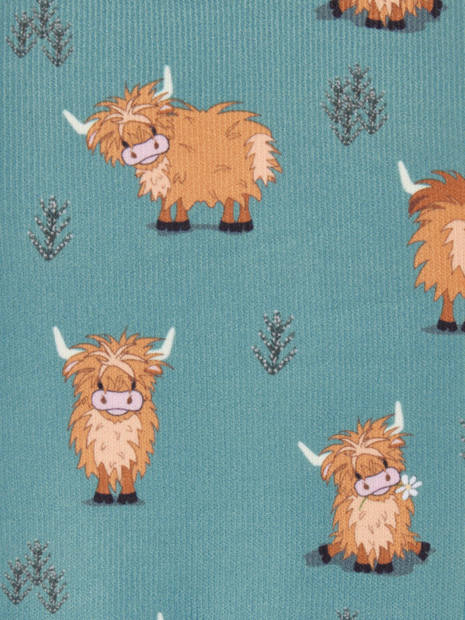 LeMieux Footsie Socks Highland Cow/Aloe