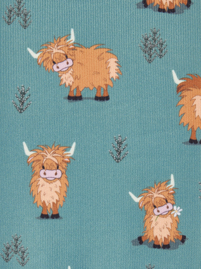 LeMieux Footsie Socks Highland Cow/Aloe