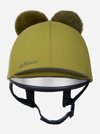 LeMieux Mini Double Pom Hat Silk Gooseberry