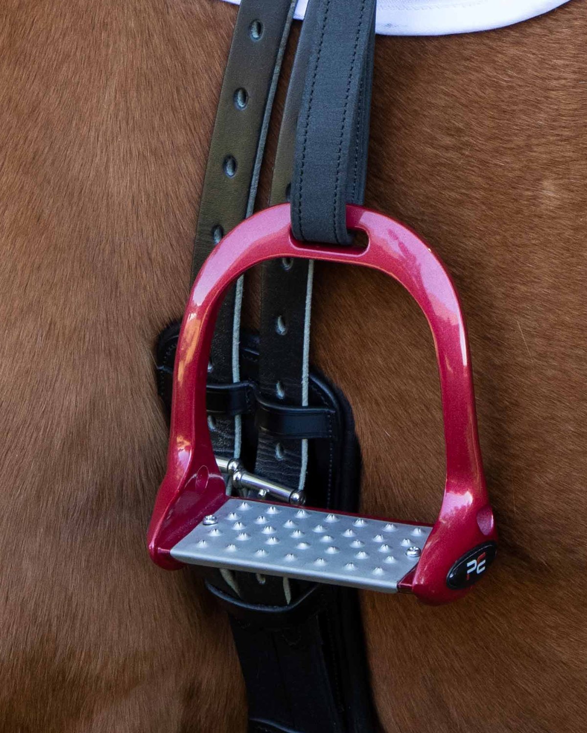Premier Equine Jopollo Aluminium Performance Stirrups Red