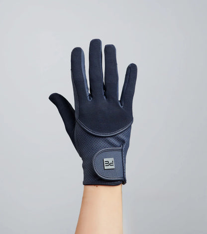 Premier Equine Junior Navy Mesh Riding Glove: Comfortable Equestrian Handwear for Young Riders