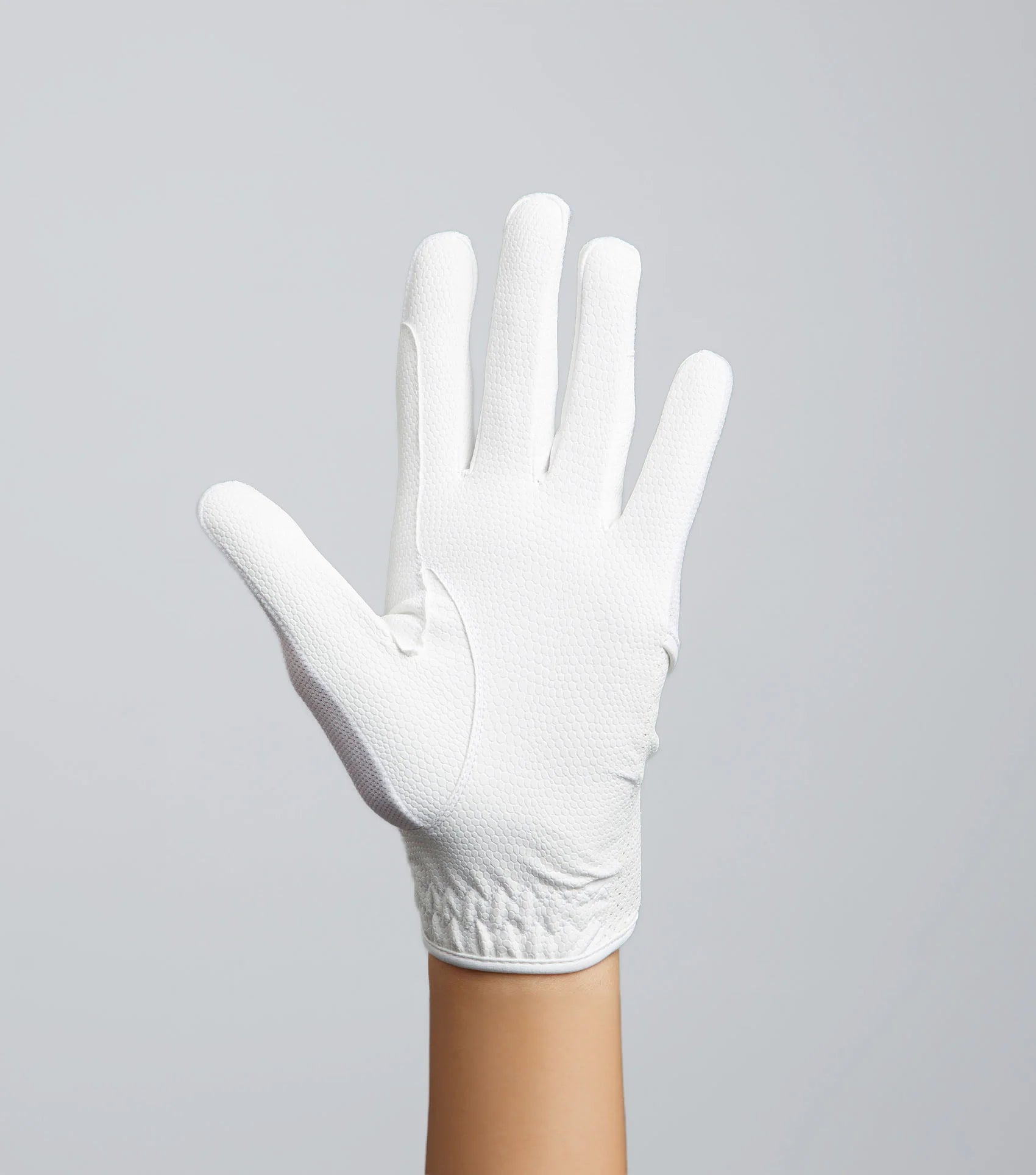 PREMIER EQUINE white mesh riding glove for equestrian, junior riding gloves with grip