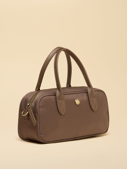 Joules Mocha Brown East West Zip Crossbody Bag for Women - Stylish Polyester with Gold-Tone Hardware
