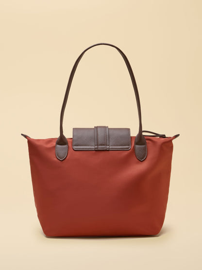 Joules Rust Orange Edie Zip Top Shopper Bag - Women's Structured Tote