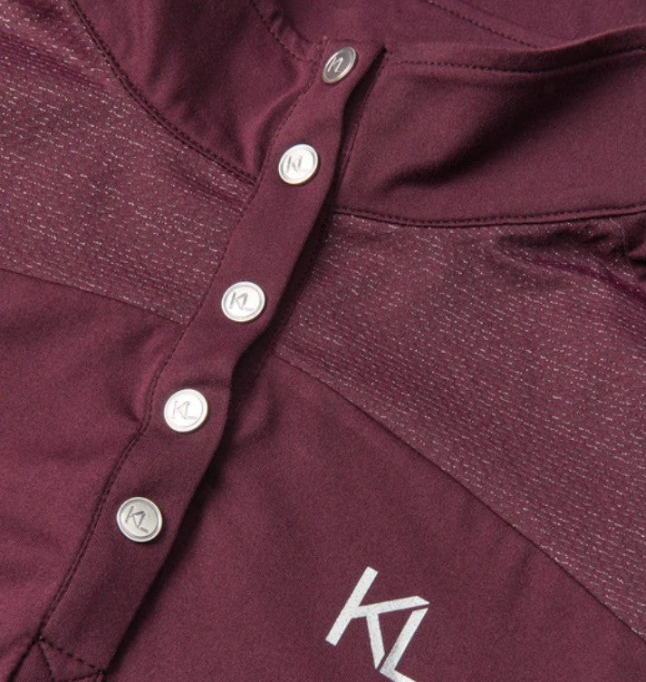 KINGSLAND KLVALERIE Ladies Training Shirt WINETASTING - Breathable Moisture-wicking Top with Glitter Detail