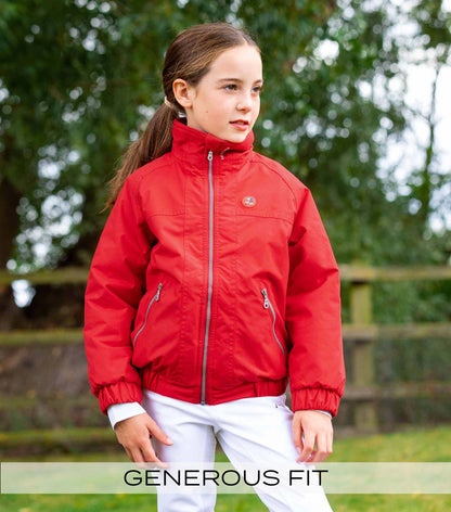 Premier Equine Junior Pro Rider Unisex Riding Jacket Red