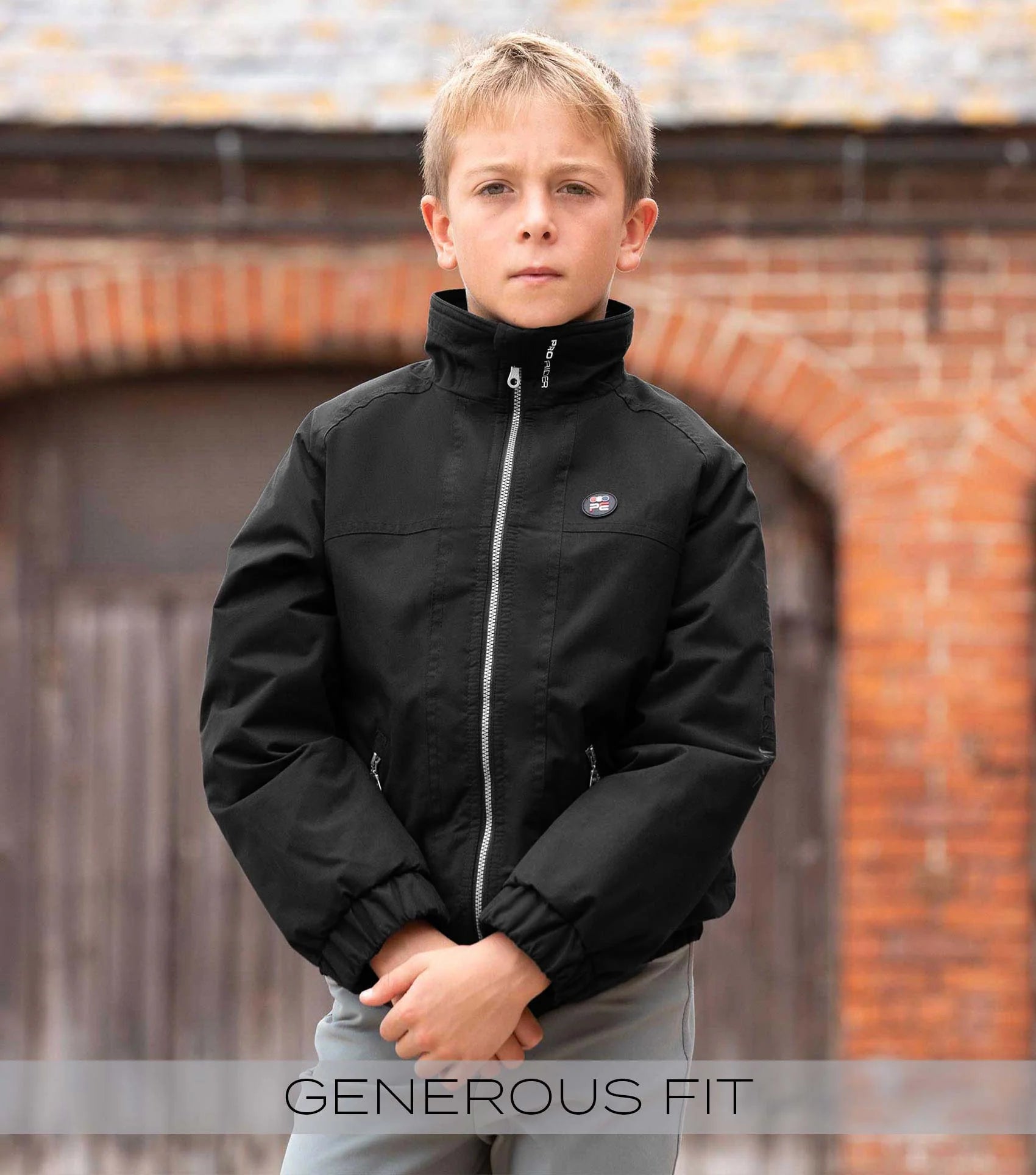 Premier Equine Junior Pro Rider Unisex Riding Jacket Black