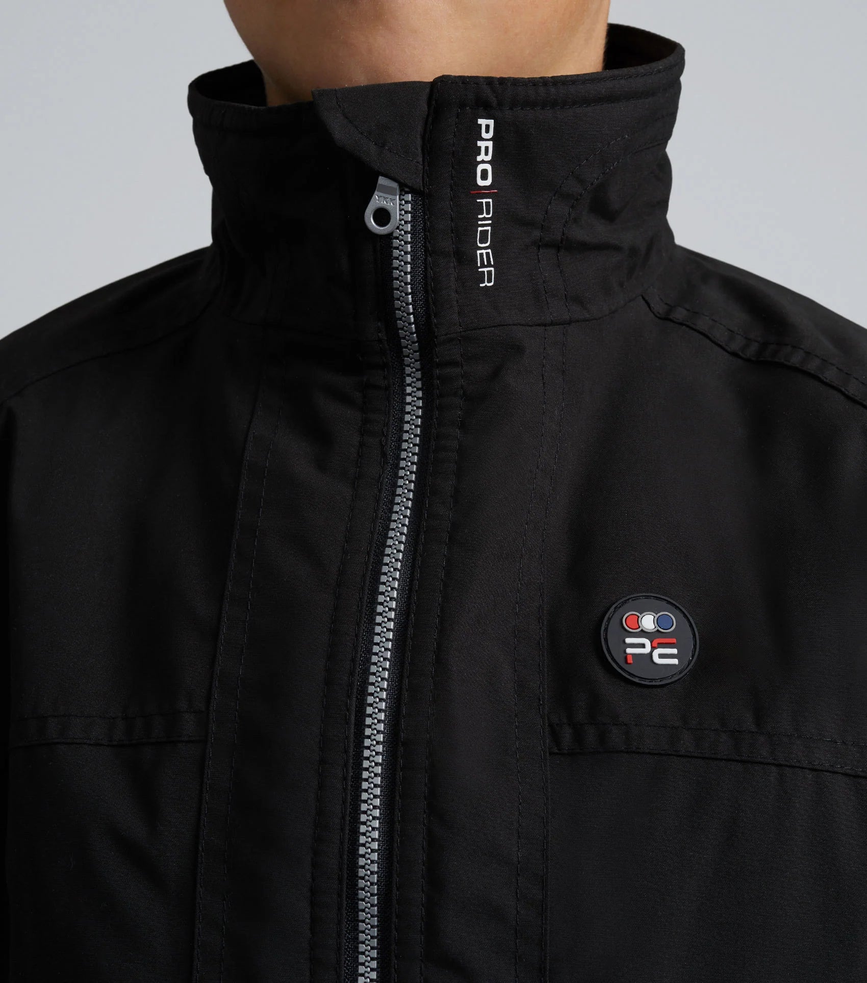 Premier Equine Junior Pro Rider Black Riding Jacket - Waterproof Equestrian Coat for Kids