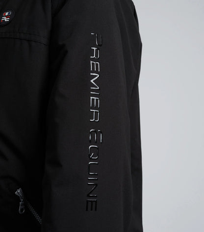Premier Equine Junior Black Riding Jacket: Waterproof, Breathable, & Stylish Outerwear for Young Equestrians