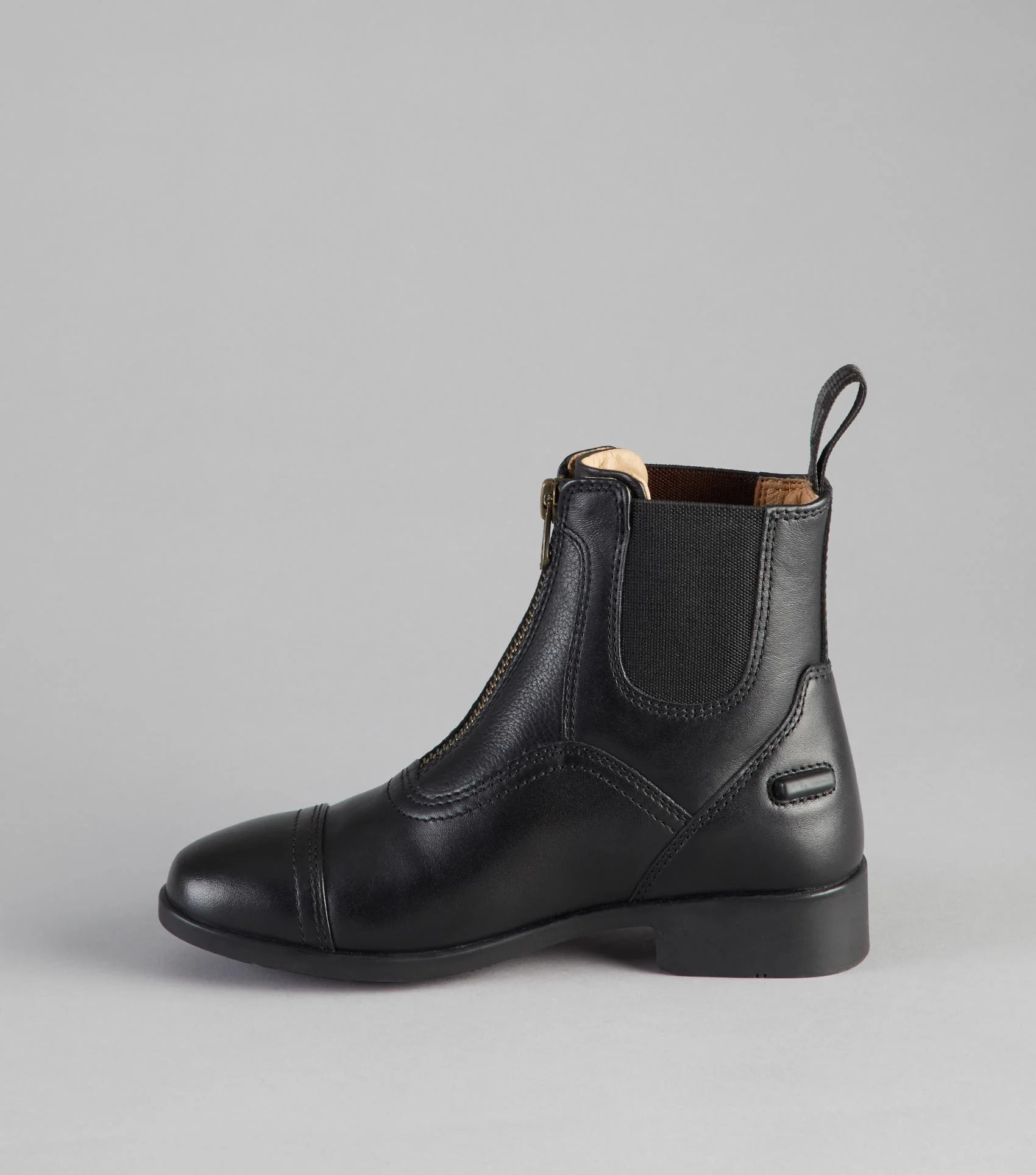 PREMIER EQUINE VIRTUS JUNIOR Black Leather Paddock Riding Boot - Ankle Support, Comfortable Equestrian Boots